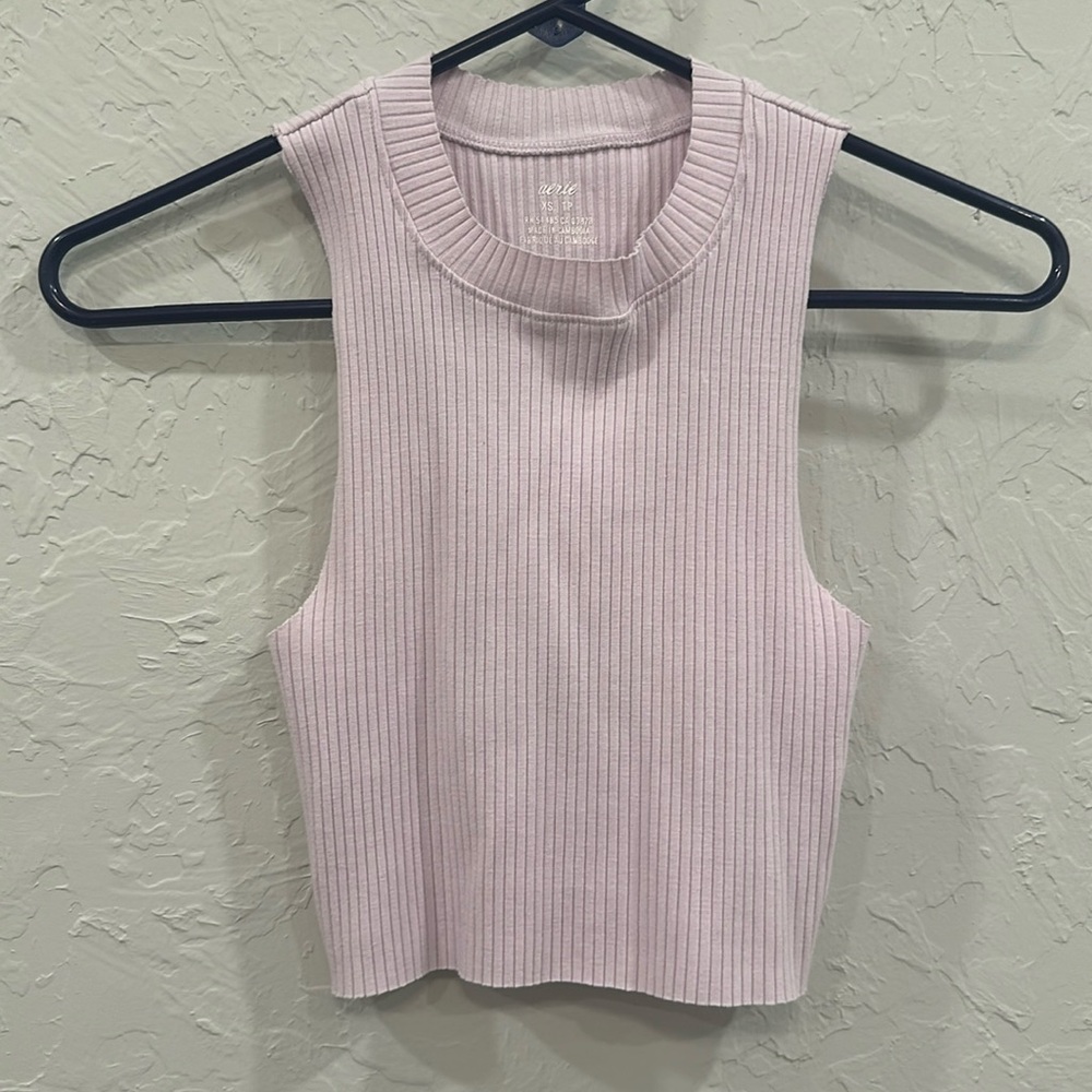 Arie Light Pink Cropped Shirt